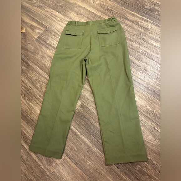 Vintage Boy Scout Pants Mens Green BSA Uniform Cargo Union Made in USA - Picture 3 of 11